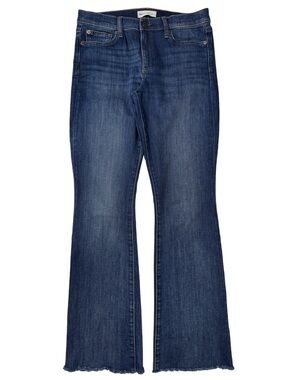 {GAP 1969} "Baby Boot" Blue Mid Rise Bootcut Raw Hem Stretch Denim Jeans